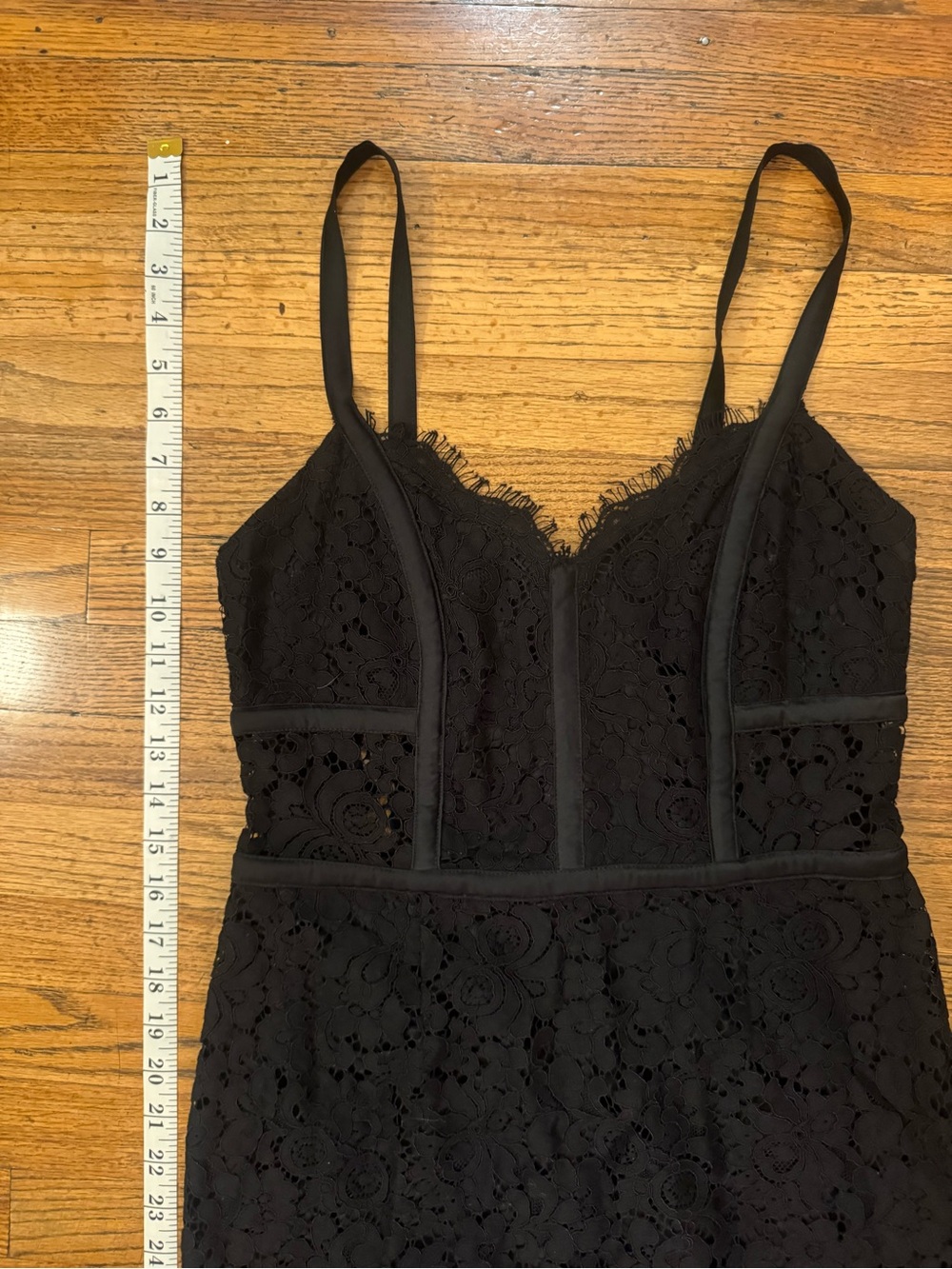 Express Black Lace Bustier Corset Paneled Bodycon Pencil Dress size 6 nwt - Picture 8 of 12